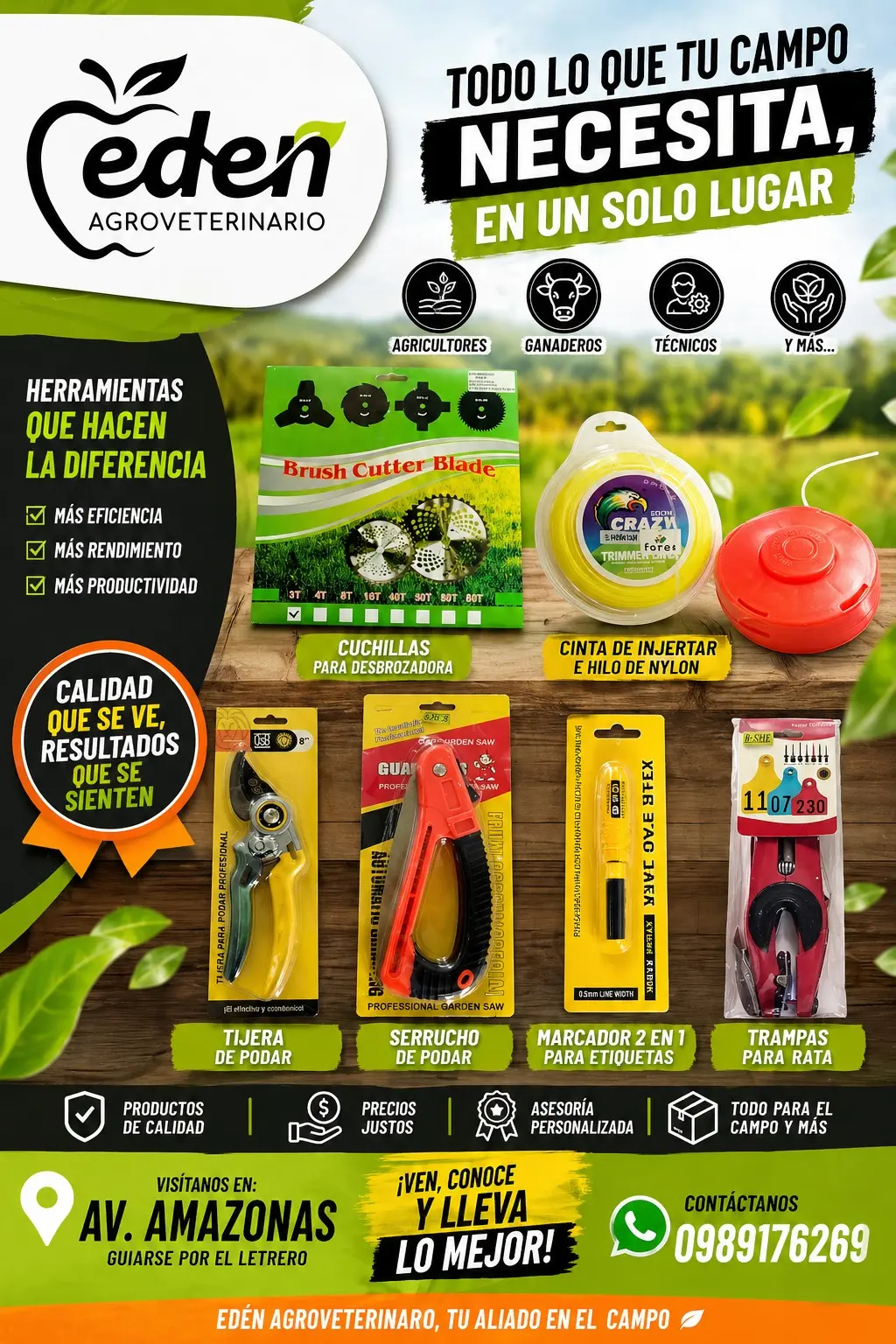Catálogo Agro Edén-Corp. SAS N.° 11: productos de balanceados y agroinsumos, Lago Agrio