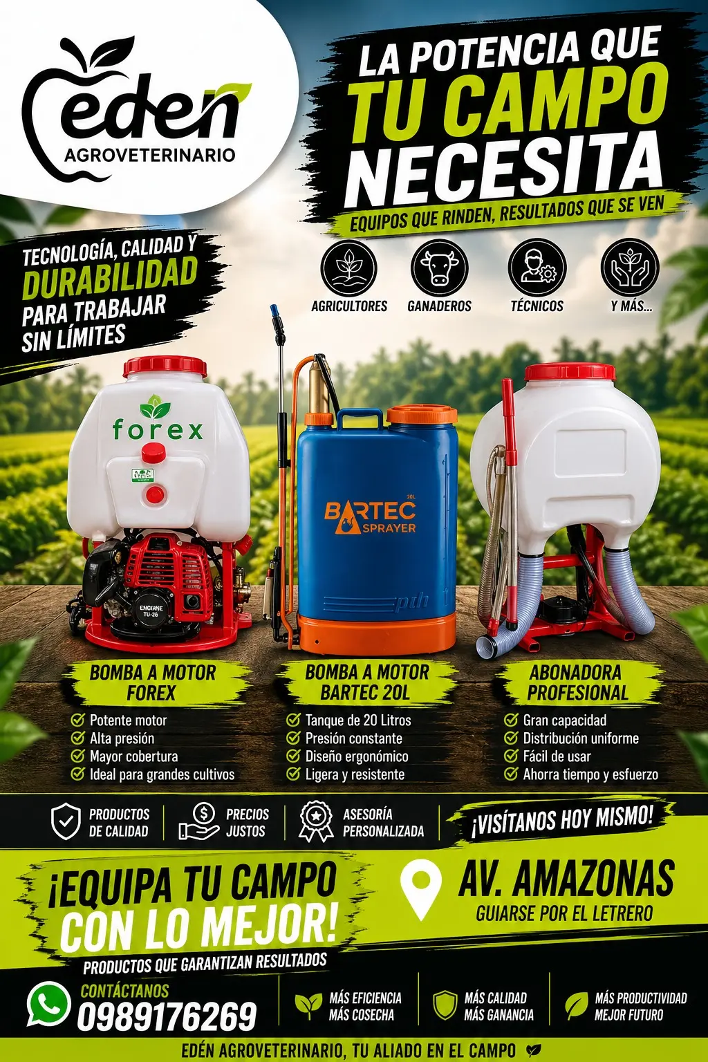 Catálogo Agro Edén-Corp. SAS N.° 12: productos de balanceados y agroinsumos, Lago Agrio